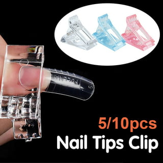 Nail Tip Clamps for Polygel Forms, Manicure Extension Clips (Clear, 20 –  Okuna Outpost