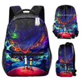 thumbnail image 1 of 3D printed full-print schoolbags for primary and secondary school students, backpack, 1 of 2