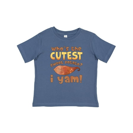

Inktastic Who s the Cutest Sweet Potato I Yam! Funny Thanksgiving Gift Baby Boy or Baby Girl T-Shirt