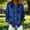 Blue, variant on YHAJDS Shirts Womens Tops Star Print Button Lapel Long Sleeve Loose Casual Spring Summer Daily Top