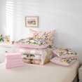 thumbnail image 4 of Erosebridal Easter Eggs Bedding Sets Twin Size,Kawaii Rabbit Floral Comforter Sets with Sheets,Pink Buffalo Decor,Reversible,7pcs, 4 of 5