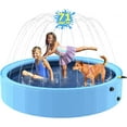 thumbnail image 2 of 87'' Foldable Dog Pool, Sprinkler Pool for Kids, Non-Slip Heavy Duty Dogs Splash Pad for Small Dogs, Hard Plastic Kiddie Bathtubs for Backyard, 2 of 7
