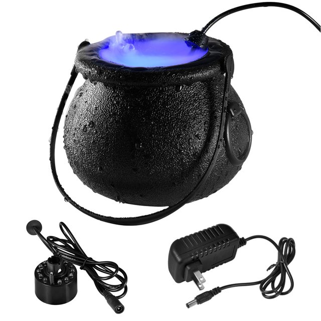 MasteelfCA Machine à Brume Fontaine d'Eau Accessoire de Fête Machine à Fumée d'Halloween Prise EU