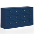 thumbnail image 4 of Heynemo Blue Nightstands Set of 2, 3-Drawer Wooden Bedside Tables for Bedroom, Living Room, or Hallway, 4 of 9