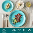 Vancasso, Series Bella, 32Piece Stoneware Dinnerware Set, Turquoise