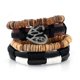thumbnail image 1 of Pulsera de cuero hecha a mano tejida Retro elegante con cuentas DIY pulsera de cuero para hombres regalo hombres mujeres, 1 of 7