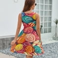 thumbnail image 6 of Pastel Rainbow Lollipop Sundress Sleeveless Dress Summer Women Clothes Dress for Women Dresses, 6 of 7