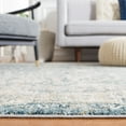 thumbnail image 4 of SAFAVIEH Valencia Maria Oriental Polyester Area Rug, Blue/Beige, 4' x 6'2", 4 of 8