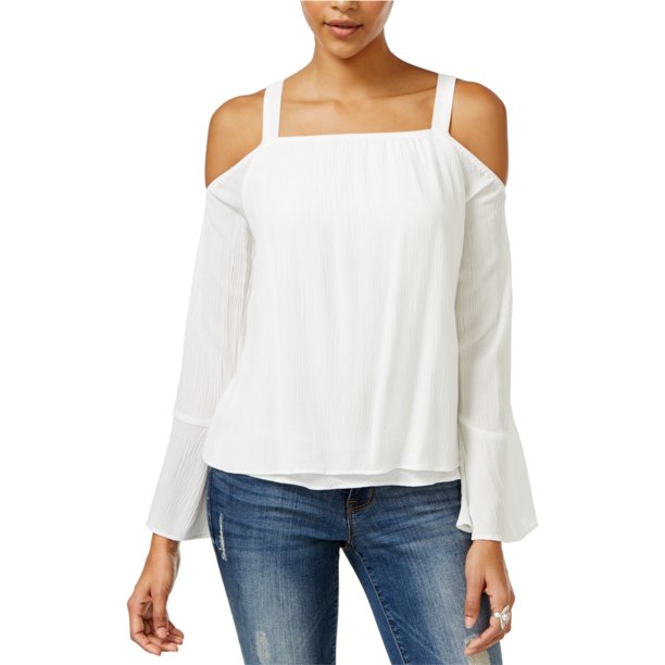Sanctuary Clothing - Blusa con hombros descubiertos para mujer, color blanco, grande Sanctuary Clothing Hombro frío