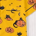 thumbnail image 6 of OOOUM Girls Button Down Loungewear Set Kids Short Sleeve Shorts Lounge Set Toddler Holiday Two Piece Outfits 4-5 Years, 6 of 9