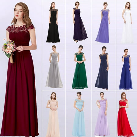 Ever-Pretty Womens Vintage Floral Lacey Prom Dresses for Women 99933 Burgundy (Best Wedding Dress For Pear Shaped)