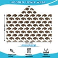 thumbnail image 2 of White Buffalo Pattern Hooded Bath Towel，60"x35" for Ages 3 To 12 Kids, Quick Dry Lightweight Soft Microfiber Hood Beach Towel Cover Up for Kids, 2 of 7