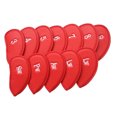 thumbnail image 5 of 12 Piezas Cubiertas De Hierro De Golf Gruesas Cubiertas De Cuero Sintético Gruesas De Golf Funda Protectora Se Adapta A Todas Las Marcas - Impermeable rojo Baoblaze Putter de golf en la cabeza, 5 of 5