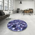 thumbnail image 4 of Ahgly Company Machine Washable Indoor Rectangle Transitional Blue Area Rugs, 3' x 5', 4 of 7