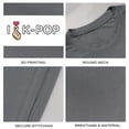 thumbnail image 4 of Coolnut Womens T Shirts Fashion Tops, Korean Pop Poster Women's Basic Short Sleeve Tees, Grey Lightweight Casual Summer Clothes, S, 4 of 6