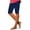 Navy, variant on Up to 20% off! Hontri Women's Leggings Under $10 Capri Leggings for Women Knee Length Capri Leggings Summer Cropped Pants Casual Solid Comfy Capris
