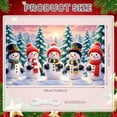 thumbnail image 2 of Snowman Theme Christmas Banner Colorful Scarves Winter Backdrop Festive Atmosphere Smiling Characters Holiday Display for Christmas Party Winter Celebration Family Gathering, 2 of 9