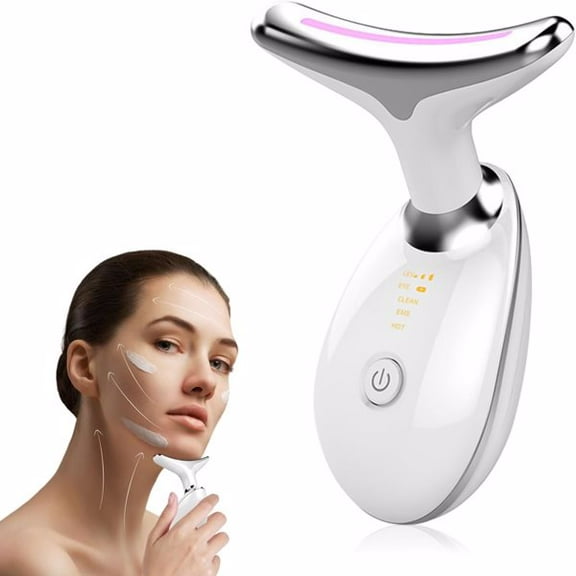 Olurrisa Multifunctional Facial Skin Care Tool Neck Face Massager Face Sculpting Tool 3 Colour Modes and Vibration for Facial Massager for Double Chin