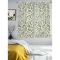 thumbnail image 2 of Christmas Sheer Curtains 63 Inch Length 2 Panels Set, Xmas Botanical Berry Red Green Watercolor Voile Window Treatment Rod Pocket Curtains Sheers Drapes for Bedroom/Living Room/Kitchen 52x"63"x2, 2 of 7