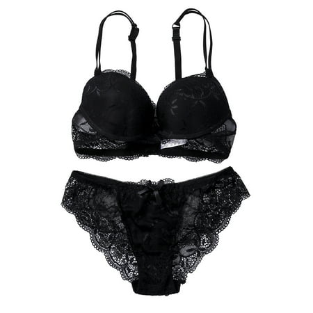 

JBEELATE Women s Lingerie Sexy Push up Lace Bra Underwear Panties Set