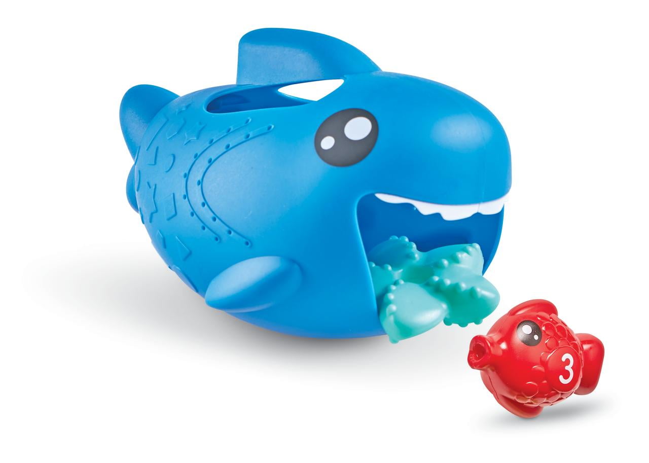Learning Resources Steve the Scoop & Splash Shark - 7 pieces, Bath Toys for Boys and Girls Ages 18+ months