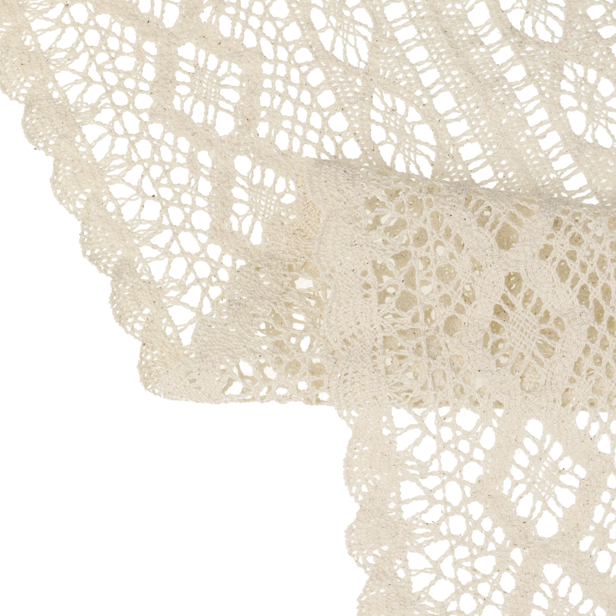 Unique Bargains Table Runners with Lace Tassel Table Flags for Casual Daily Decoration Beige 9"x71"