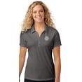 thumbnail image 1 of Womens White Lotus OM Aum Om Patch Yoga Polo Shirt, 4XL Iron Grey, 1 of 5