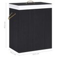 thumbnail image 4 of vidaXL Bamboo Laundry Basket Black 83 L, 4 of 5