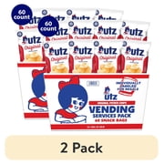 (2 pack) Utz Original Chip Snack Pack, Multipack, Gluten-Free, Potato Chips, 1 oz, 60 Count