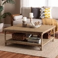 thumbnail image 3 of bali & pari Ganit Handwoven Seagrass Coffee Table - Square Center Table, 3 of 6
