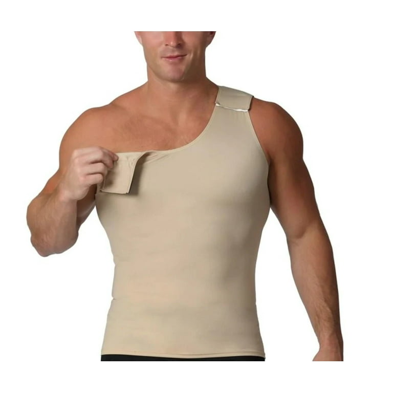 Men's Insta Slim MS00V1 Compression Muscle Tank w/Velcro Shoulder Straps  (Nude XL)