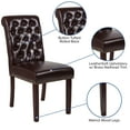 thumbnail image 5 of Merrick Lane Upholstered Parsons Chair with Nailhead Trim in Brown Faux Leather, 5 of 12