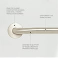 thumbnail image 3 of 42" CuVerro® Copper Alloy Antimicrobial, Bathroom Shower Grab Bar, 1 ¼" Diameter, ADA Compliant, Satin Stainless-Steel Finish, 3 of 6