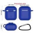 thumbnail image 2 of AirPods 1 & 2 Silicone Case, AirPods Case with Keychain, Njjex Shockproof Protective Premium Silicone Cover Skin for Apple Airpods 1st & 2nd -Blue, 2 of 7