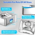 thumbnail image 3 of 15L Stainless Steel Dog Water Fountain with LED Indicator and 5-Stage Filtration for Large Dogs, 3 of 6