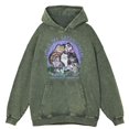 thumbnail image 3 of Sudadera holgada con capucha y diseño de gatos en Greengungchi, estilo retro desgastado, estilo hip hop, para otoño, 100 % algodón, 3 of 5