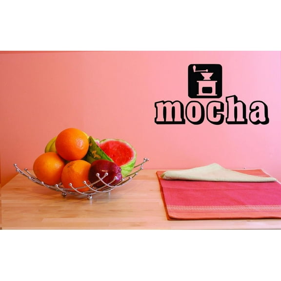 Custom Decals Mocha Wall Art Size: 18 X 18 Inches Color: Black