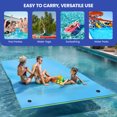 thumbnail image 7 of Wooflex Large Floating Water Mat, 3 layer, 12x6 feet XPE Foam Swimming Pool Pad, for Lakes or River, Blue, 7 of 7