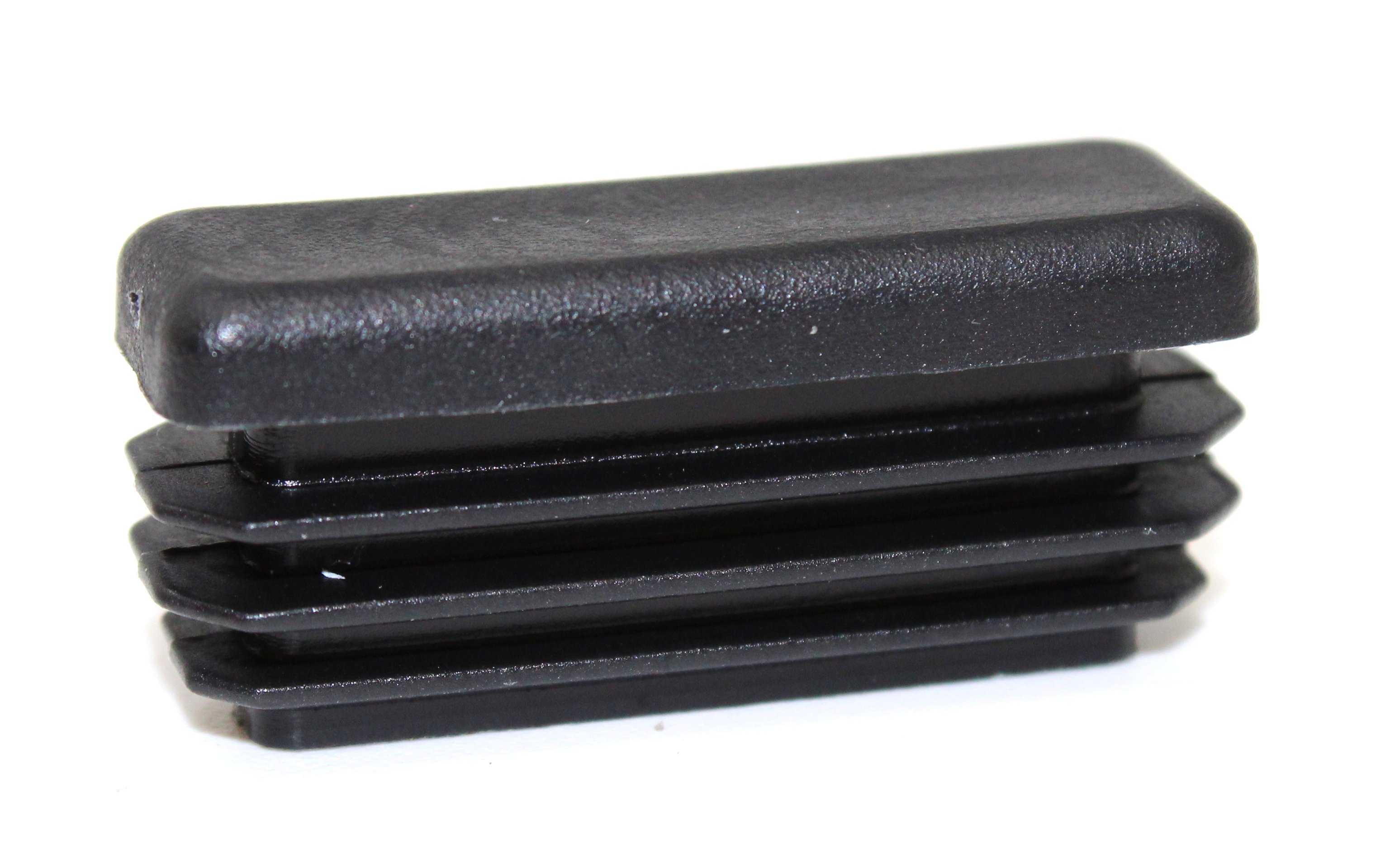 10-Pack Black Plastic 2x3 Inch Rectangle Tubing End Caps – Use As Chair Glides Or Finishing Plugs