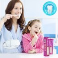 thumbnail image 4 of FSTDelivery Loose Teeth Care Whitening Caring Toothpaste, Fresh Breath, Stain Removing Toothpaste for Teeth Color Correcting, Daily Use for Enhanced Oral Health, Fluoride-Free, Clearance, 100g Purple, 4 of 6