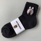 thumbnail image 3 of Calcetines Japoneses Bordados BAPE Cabeza Mono Hombres Y Mujeres De Manga Media Marca De Moda Pareja Toalla Fondo Deportes Baloncesto, 3 of 4