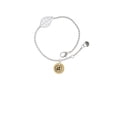 thumbnail image 2 of Delight Jewelry Goldtone Disc 1/2'' - Symbol - At Sign - @ - - Silvertone Leaf Delicate Bracelet, 6.25+1.75", 2 of 4