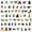 Multicolor, variant on CCOCC 55Pcs Cool Stickers, Cute Insect Bug Waterproof Vinyl Decals Kids Water Bottle Laptop