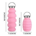 thumbnail image 3 of Water Bottles, 500ml Portable Foldable Expandable Water Bottle Sports Cups, Leak Proof And Reusable, For Outdoor Activities Travel, Xinsrenus Under $5! Water Bottles, 500ml Portable, 3 of 7