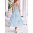 thumbnail image 2 of Vestido PRETTYGARDEN para mujer, a media pierna, de verano, azul claro, XXL, 2 of 9