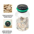 thumbnail image 3 of Gallickan Large Piggy Bank for Adults Kids, Digital Coin Counting Bank with LCD Counter, 1.8L Coin Bank Money Jar for Adults, Designed for All US, Green, 3 of 9