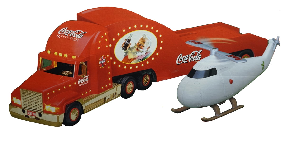 Coca-Cola 2000 Holiday Helicopter Carrier - Coke Truck & Trailer