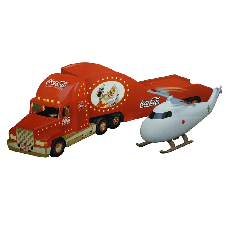 Coca-Cola 2000 Holiday Helicopter Carrier - Coke Truck & Trailer