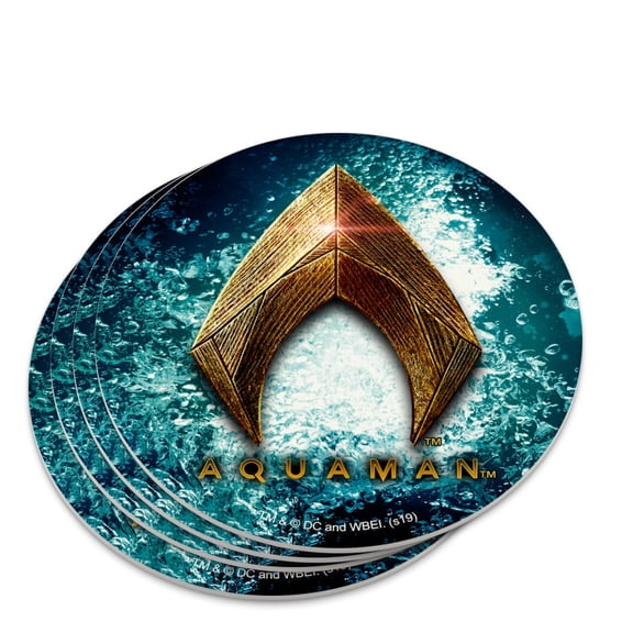 Justice League Movie Aquaman Logo Novelty Coaster Set