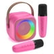 thumbnail image 1 of Máquina de Karaoke Jeefu para Niños con 2 Micrófonos y Luces LED Rosa, 1 of 7